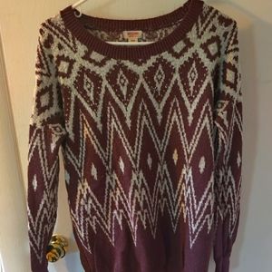 Purple and grey winter sweater